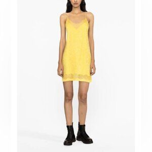 ZADIG & VOLTAIRE Crystal Jacquard Leo Silk Dress in Color Sun